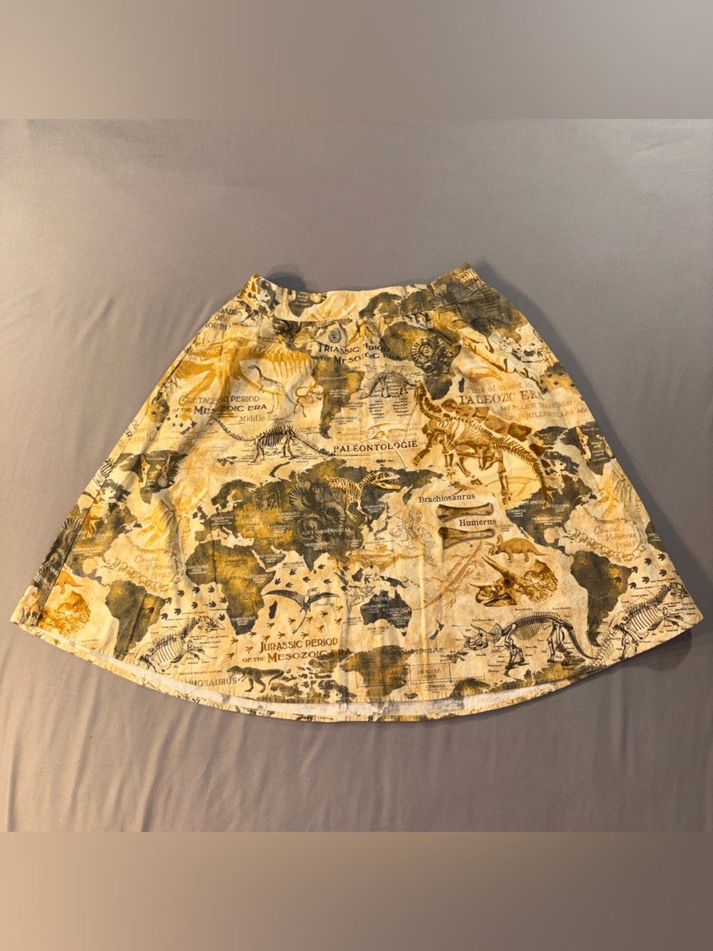 Retrolicious Dinosaur Paleontology Print Retro Skater Skirt Sz M Teacher Quirky
